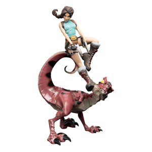 Tomb Raider Mini Epics Vinyl Figure Lara Croft & Raptor 24 cm